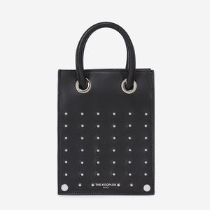 The Kooples STUDDED SMOOTH BLACK LEATHER HANDBAG (NOT ACCEPTING OFFERS)
